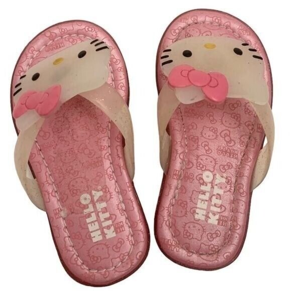 NEW Hello Kitty Pink Glitter Infant Girl Sandals Size 5 NIB - Picture 3 of 6